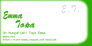 emma topa business card
